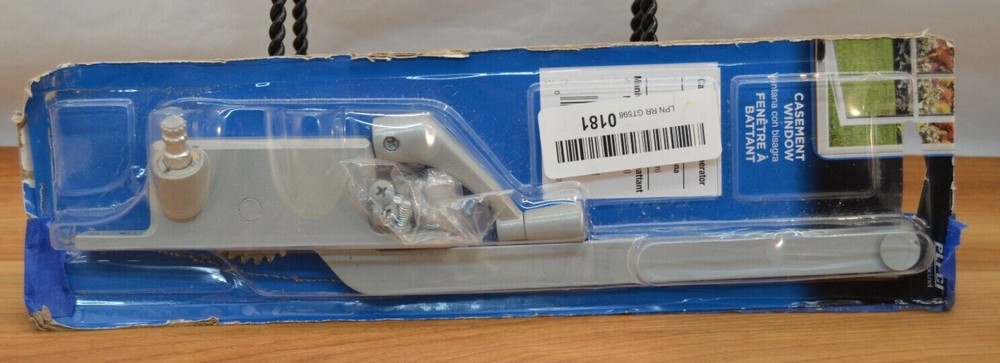 Casement Window Operator Crank Hinge RH with Handle Gray