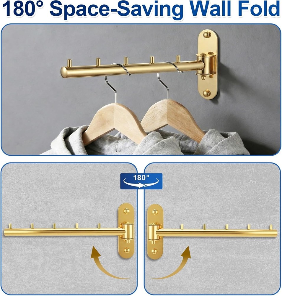 Wall Mounted Clothes Drying Rack, Foldable Drying Rack Clothing, Space Saving La