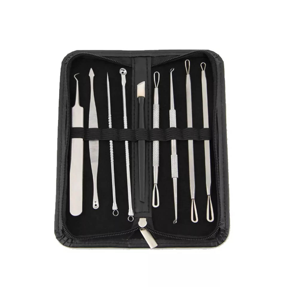 10 Pcs Pimple Popper Blackhead Remover Kit Tools Set Comedone Zit Extractor