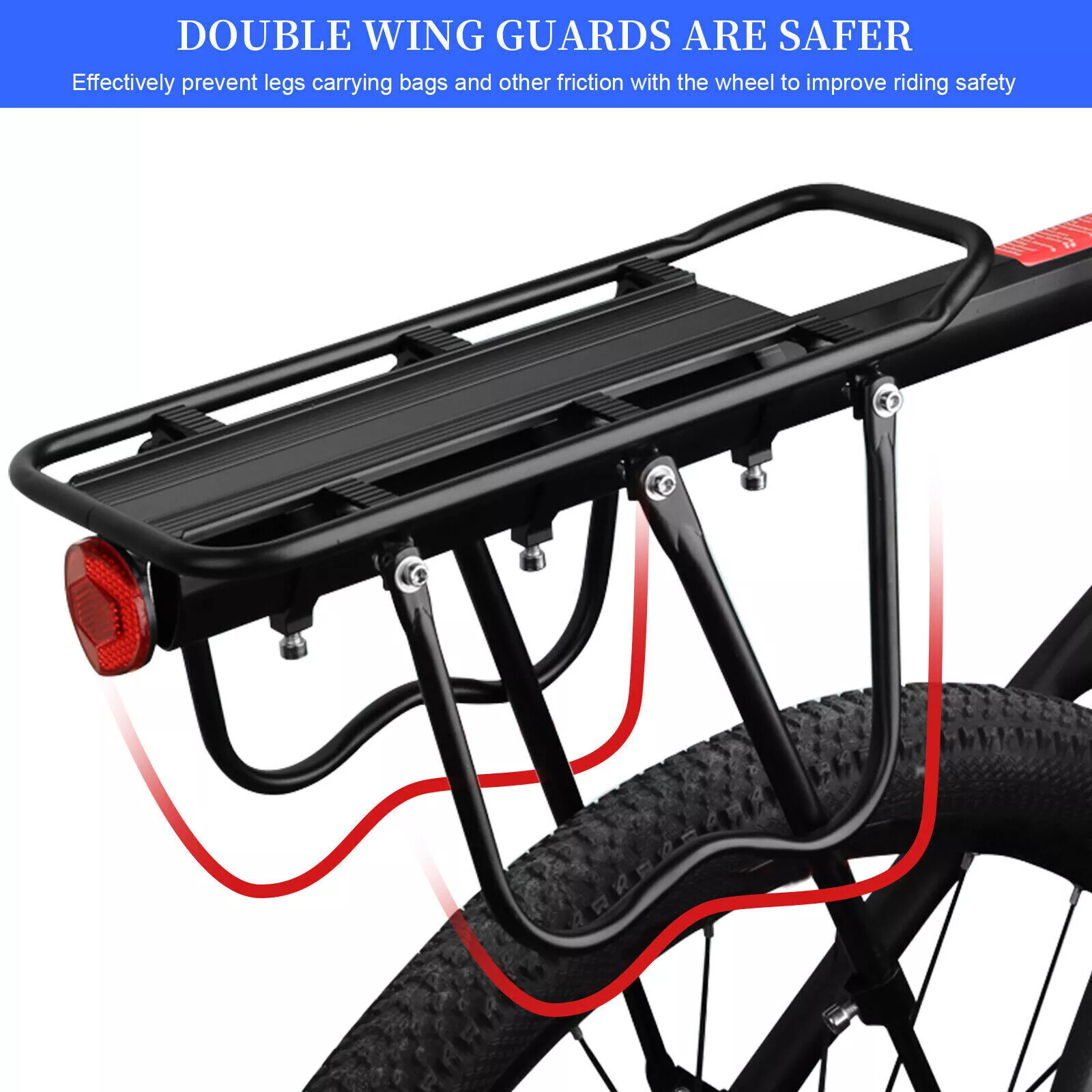 Bike Rear Carrier Rack Mountain Road Bicycle Bracket Cycle Luggage Cargo Holder