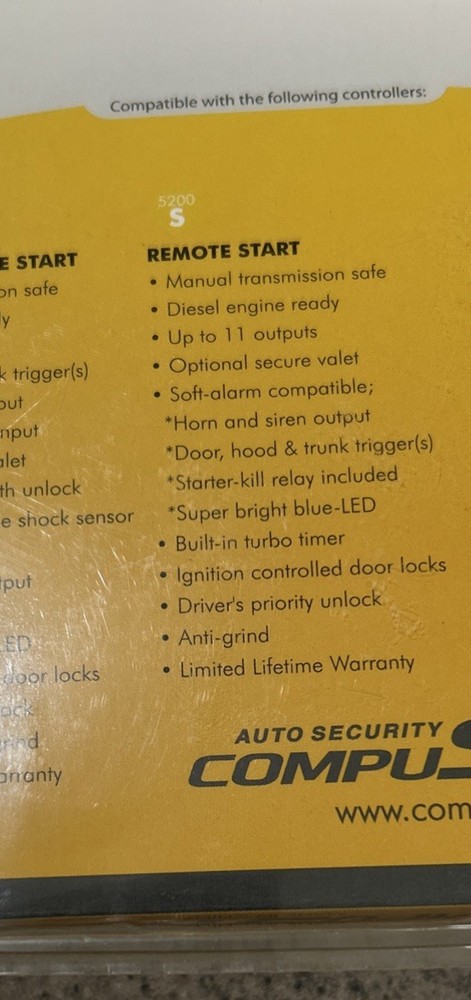 FIRSTECH CONTROLLER (DT) REMOTE START FT-5200S -CONT With Compatible Remotes!