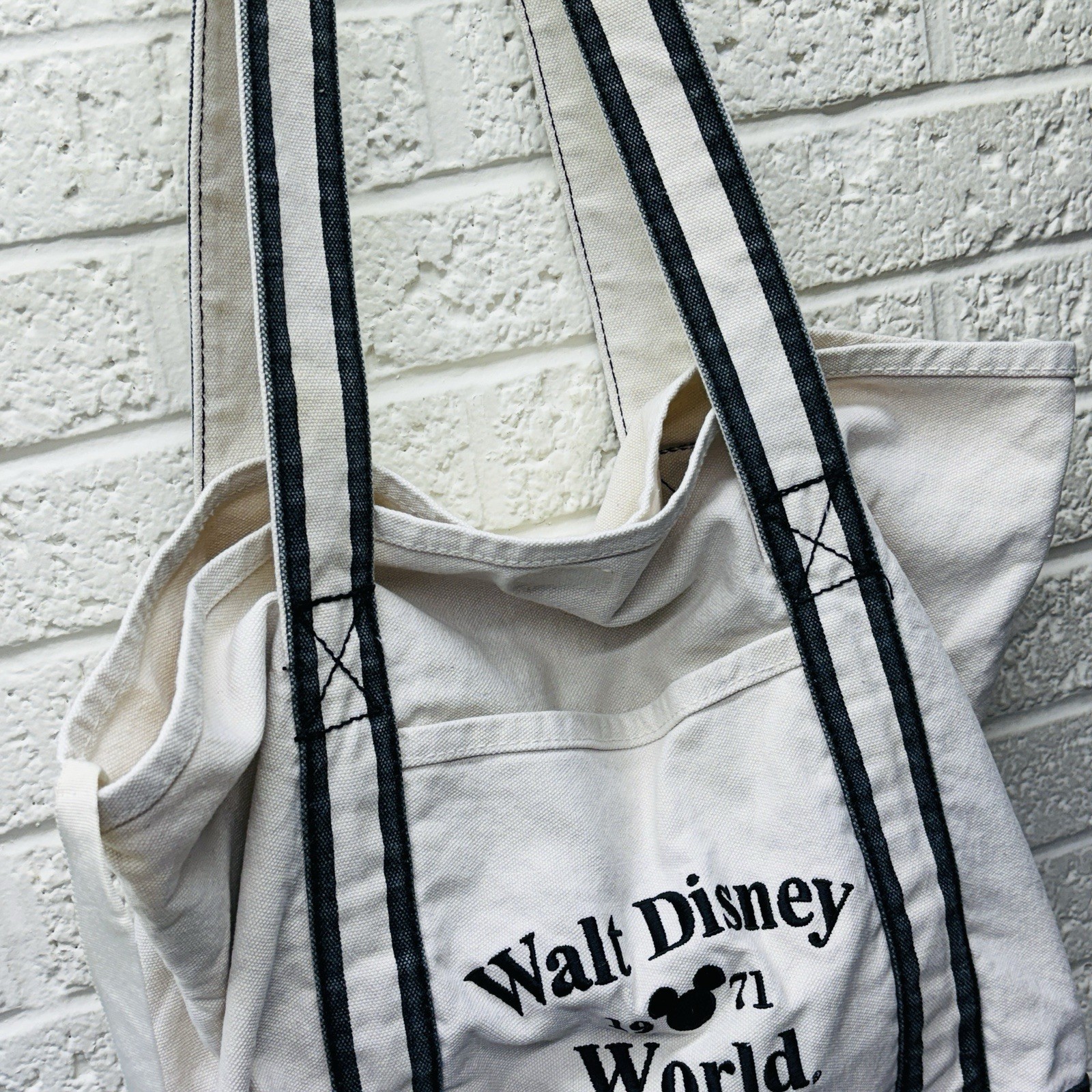 Walt Disney World 1971 Large Canvas Shoulder Tote Beach Shopping Bag • G‼