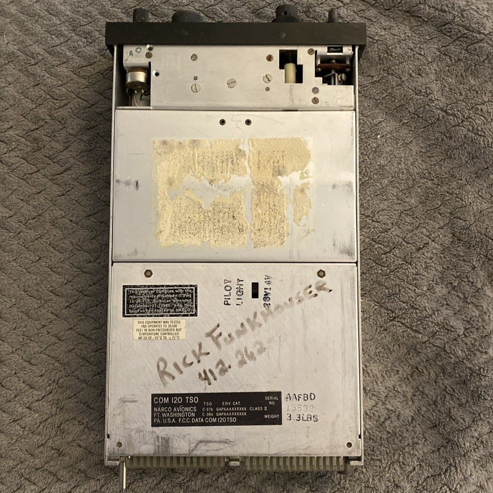 Narco Com 120 TSO VHF Transceiver - Not Tested