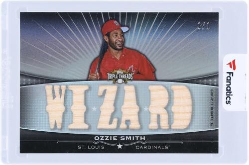 Ozzie Smith Cardinals 2011 Topps Triple Threads Relics #TTFR-4 #1/1 Card