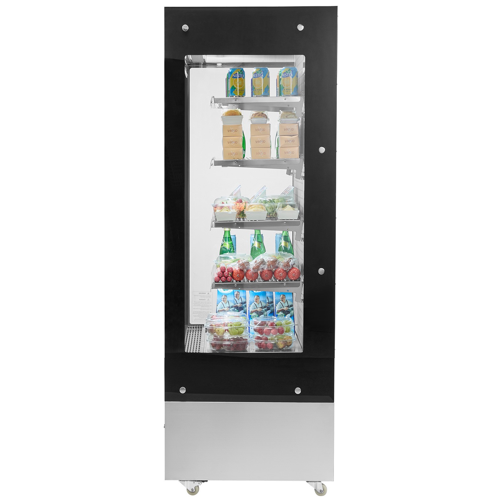 VEVOR Open Air Merchandiser 4-Tier Display Cooler with Air Curtain 18.4cu.ft.