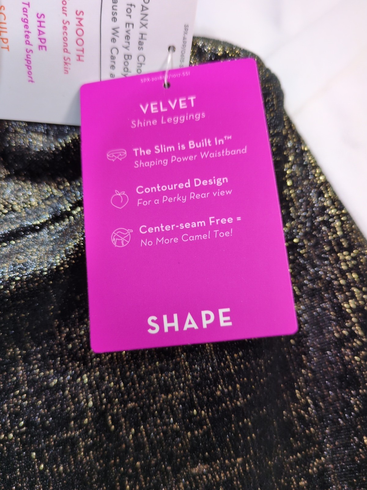 Spanx Black and Gold Velvet Leggings Size Small New with Tags