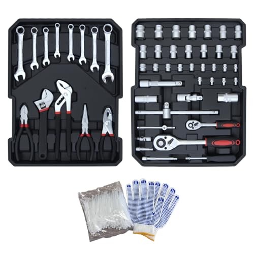 678PCS Complete Home Tool Set Versatile Rolling Tool Kit for Professional 678p