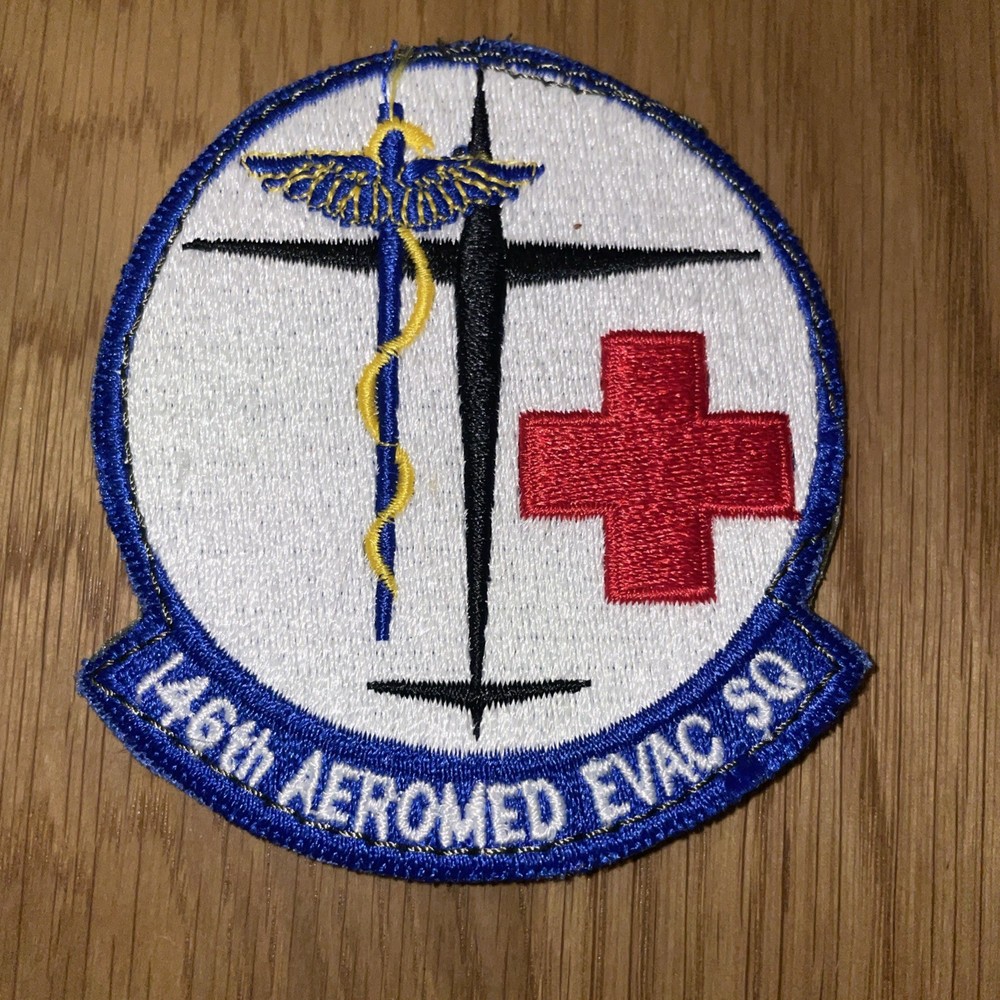 146th Aeromedical Evacuation Squadron - USAF Air Force Patch w/hook & loop