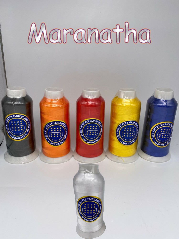 6 cones Embroidery machine polyester thread 5000 yds for tajima brother