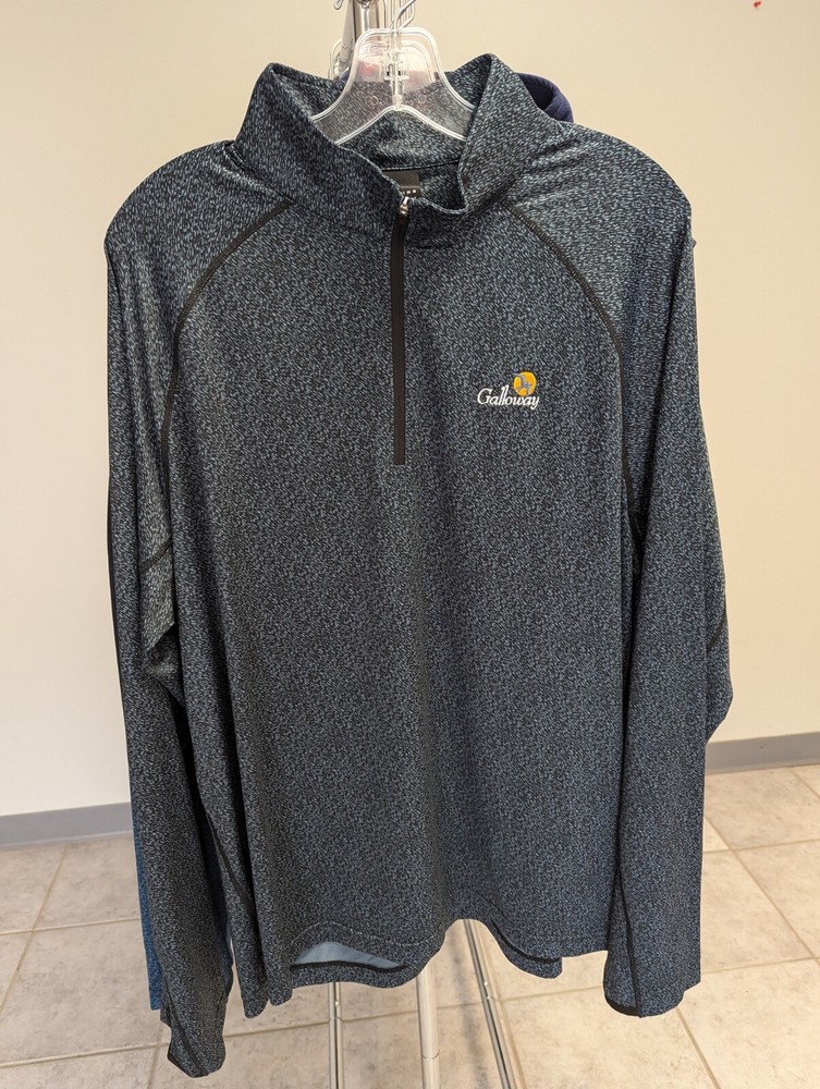 NWT MEN'S DUNNING GOLF PULLOVER, SIZE: L, COLOR: BLACK/BLUE (M6)