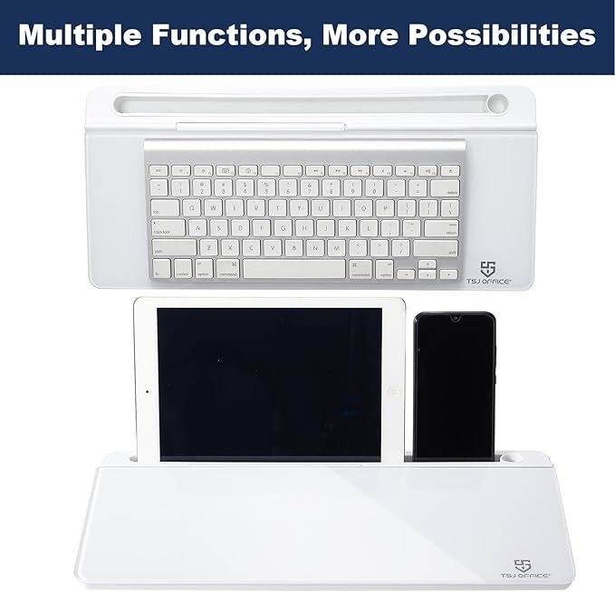 TSJ Office Small Glass Desktop Whiteboard White