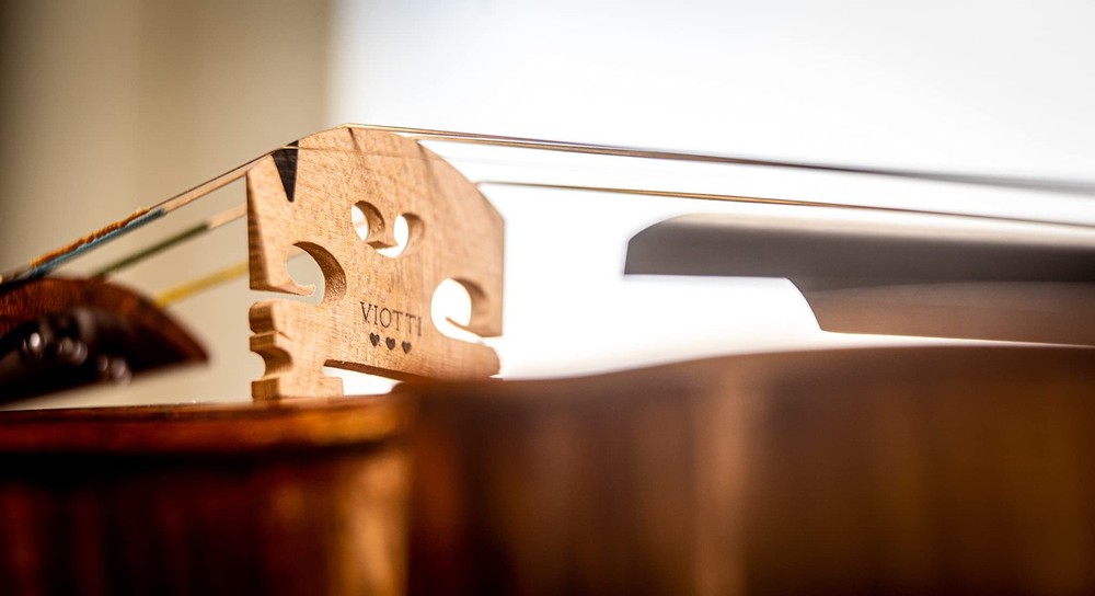 Violin Bridge 4/4: Finer Grade Solid Maple Violin Bridge, Pre-Cut & Pre-Fitte...