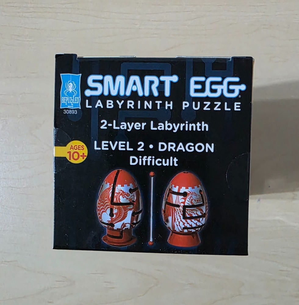 Brand New BePuzzled Smart Egg 2-Layer Labyrinth Dragon Level 2 Difficult Puzzle