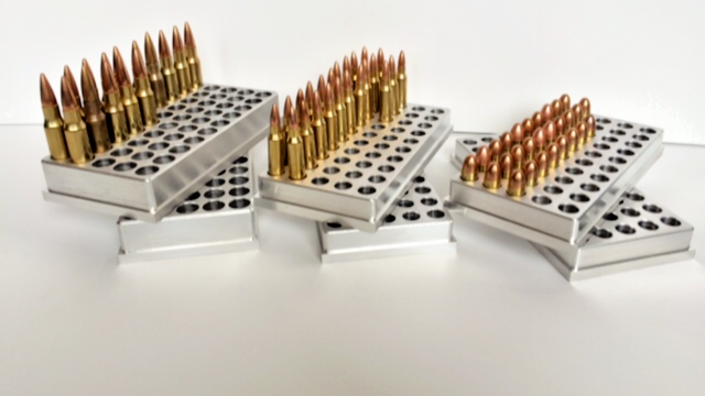 308 Winchester Ammo Reloading Block Solid Aluminum 50 rounds