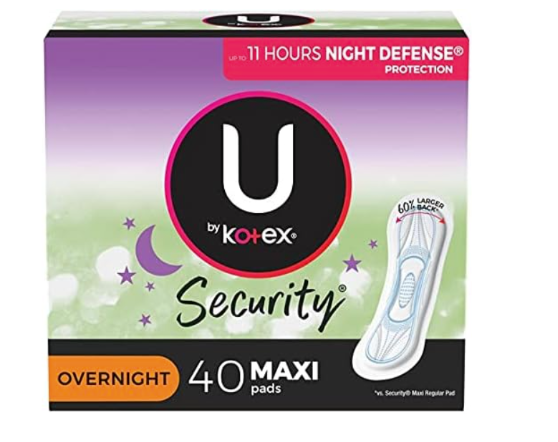U by Kotex - Security - Overnight Pads - 40 count - 1 pack