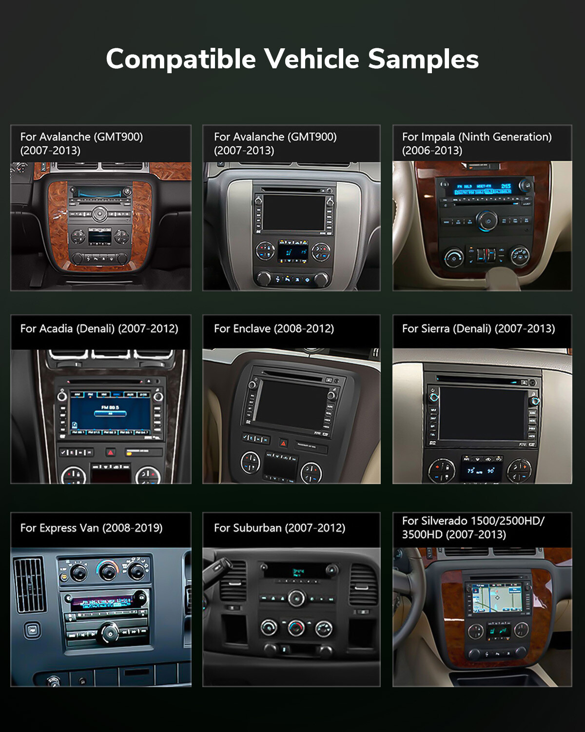 Eonon GMA13 Android 13 8" IPS Car Stereo GPS Navigation WiFi For Chevy GMC + CAM