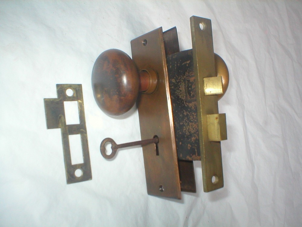 Antique Craftsman Era Solid Brass Door Hardware
