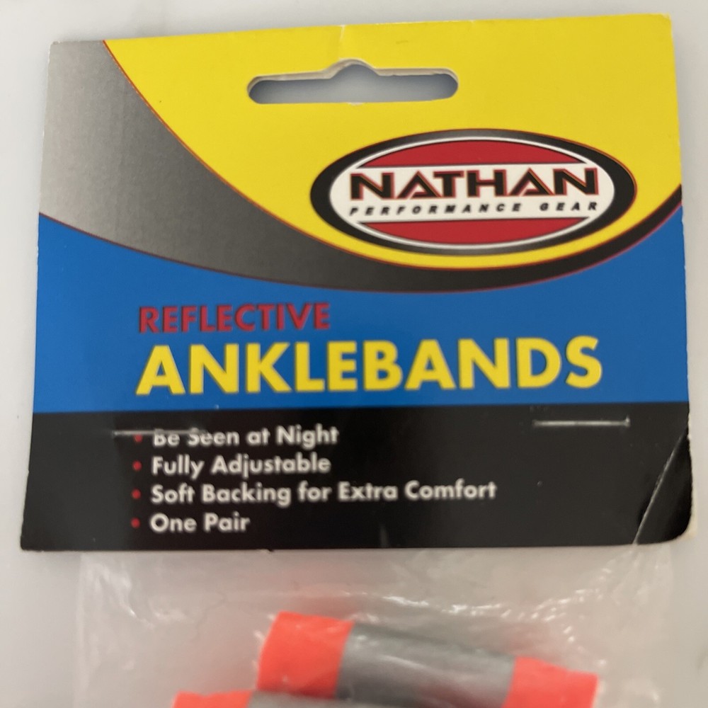 Vintage Nathan Reflective Visibility Ankle Bands Adjustable With Soft Backing