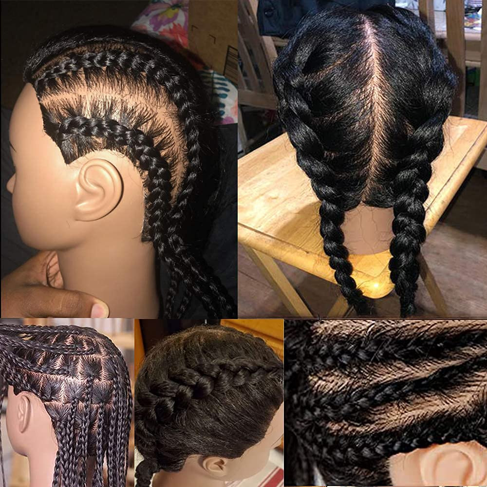 Mannequin Head with Human Hair 100% Real Hair Manikin Cosmetology Doll Head Hair