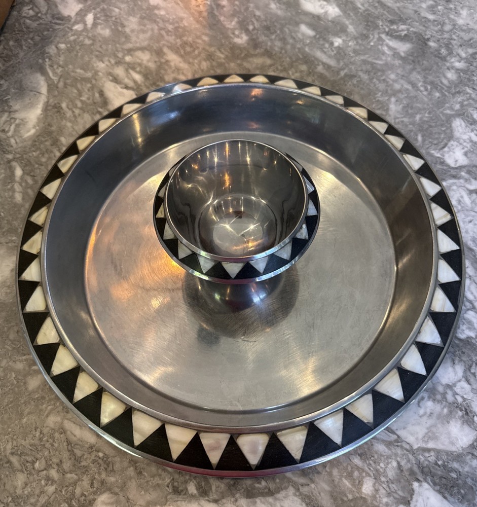 Towel Silver Bow And Dish Set - Black/White