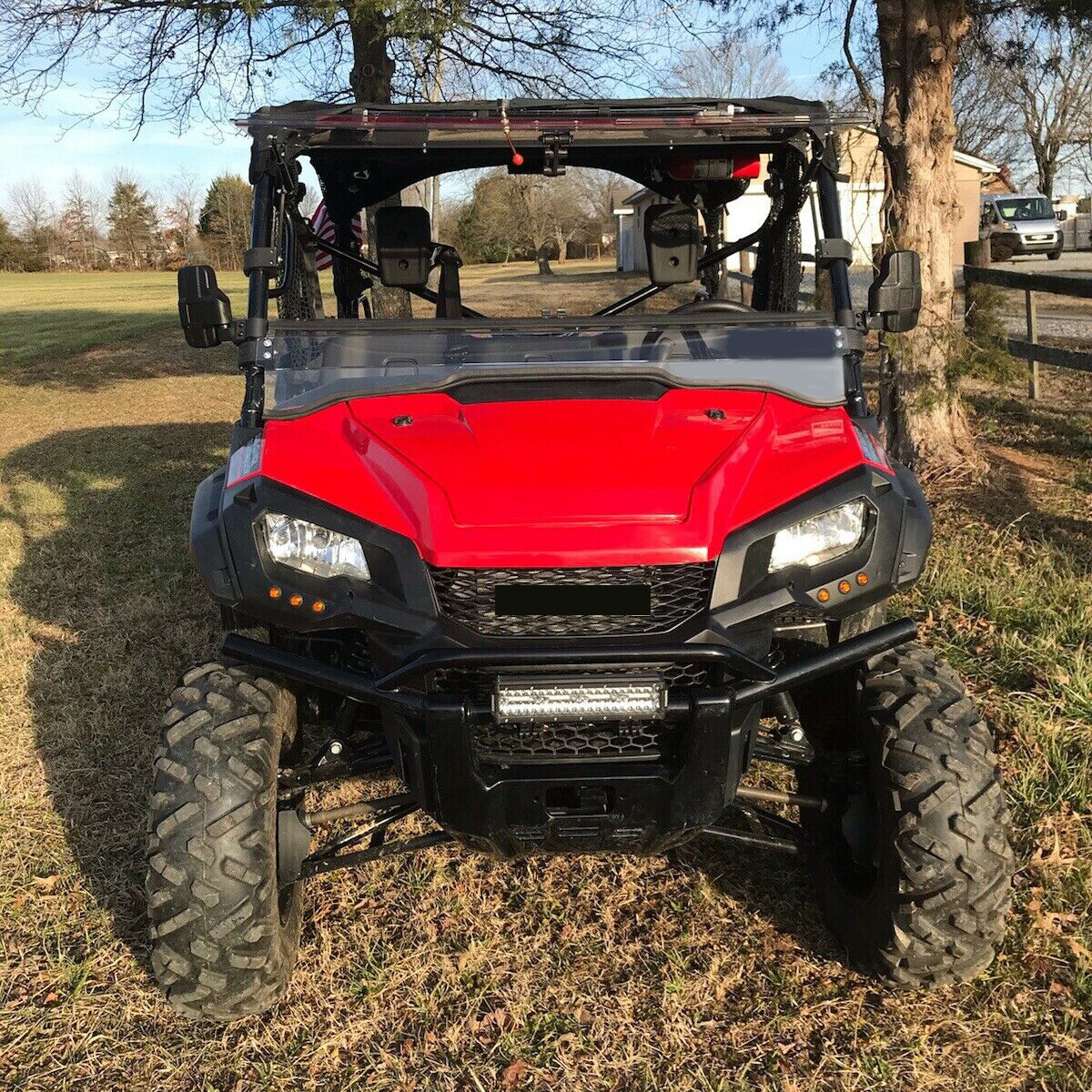 For Honda Pioneer 1000 /1000-5 UTV 3-IN-1 Flip Windshield 2016-24 w/Gas Spring