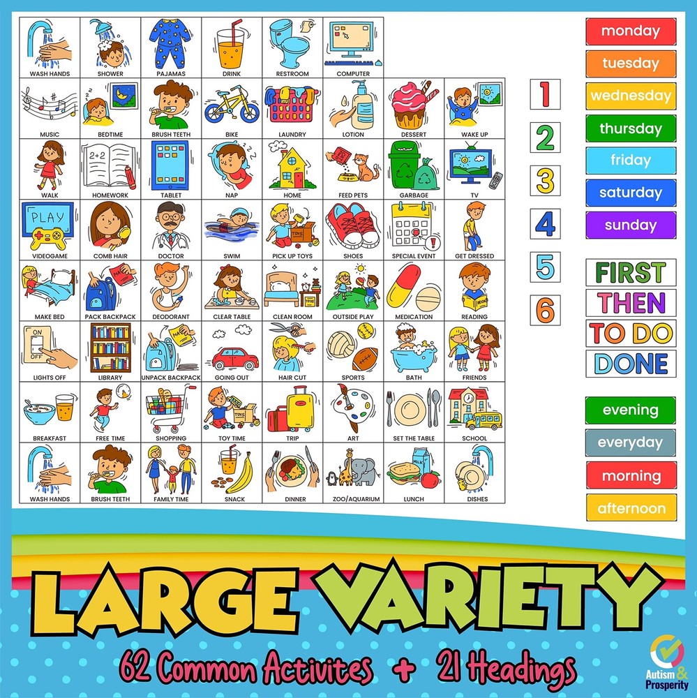 Autism Daily Visual Schedule & Timer for Kids Learning & Special Education