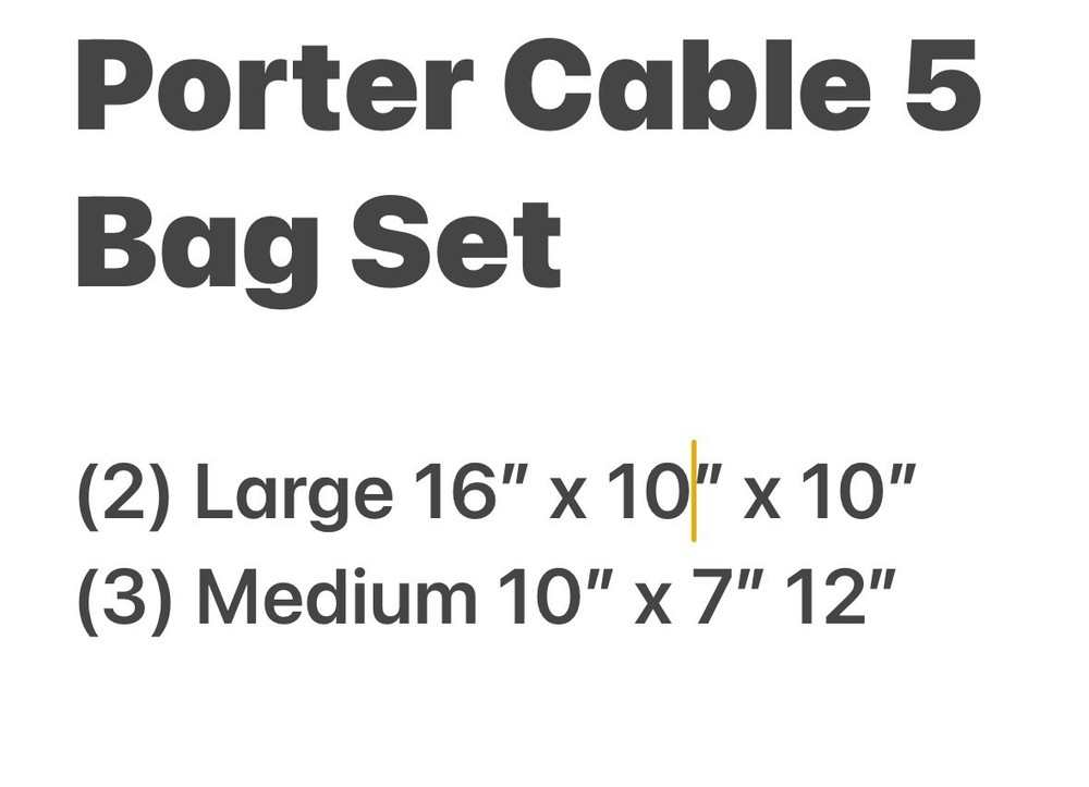 Porter Cable Tool Bag MEGA Set