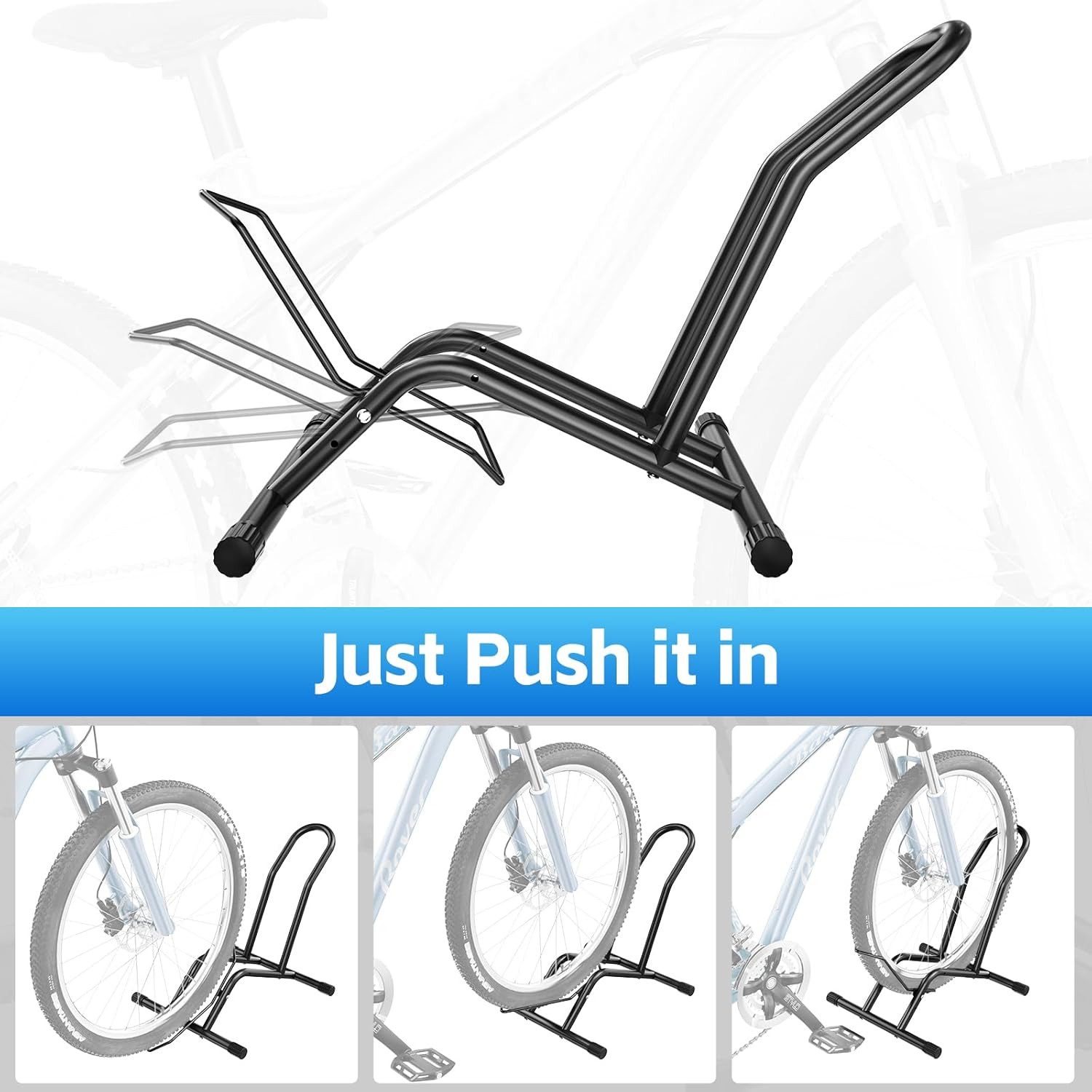 Bike Floor Stand Indoor Bike Stand for Garage/Home,Adjustable Bicycle Parking St