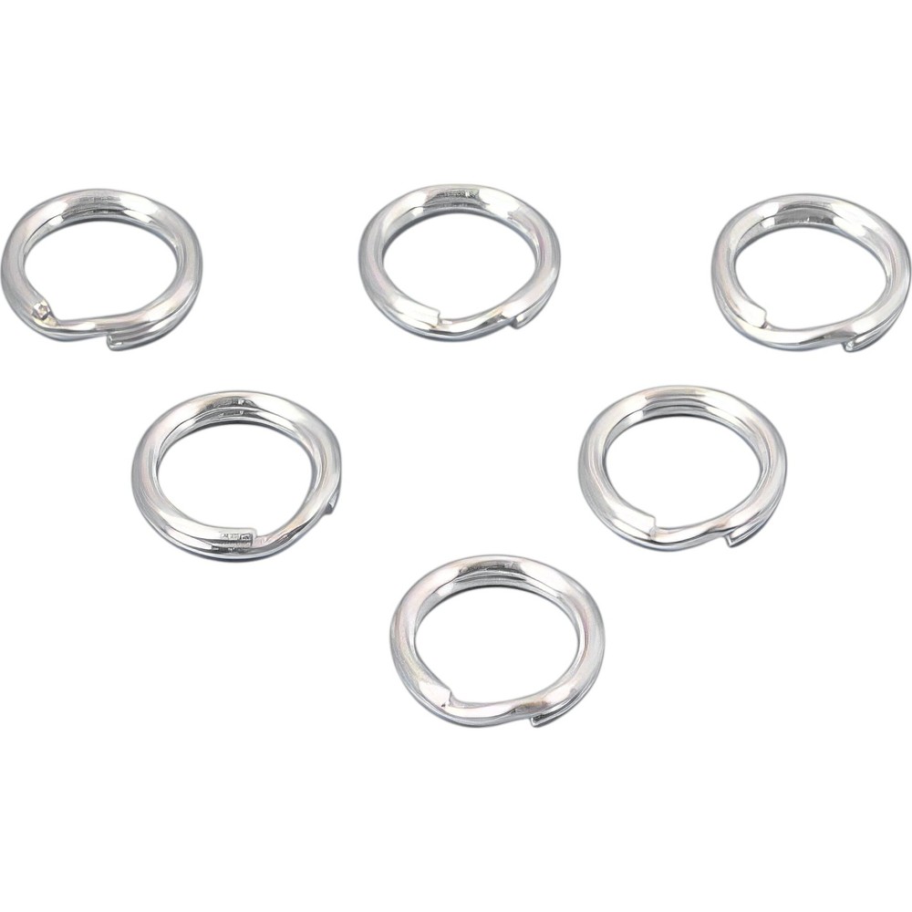 6 8mm Round Split Ring Sterling Silver Beading Parts
