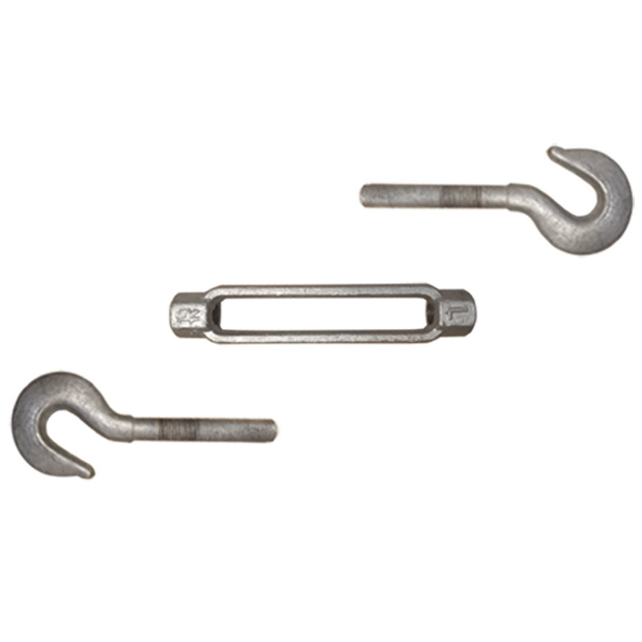 Marine HOOK-HOOK TURNBUCKLE 1/2 Inch x 6 Inch Pulley Galvanized Drop Forge Steel