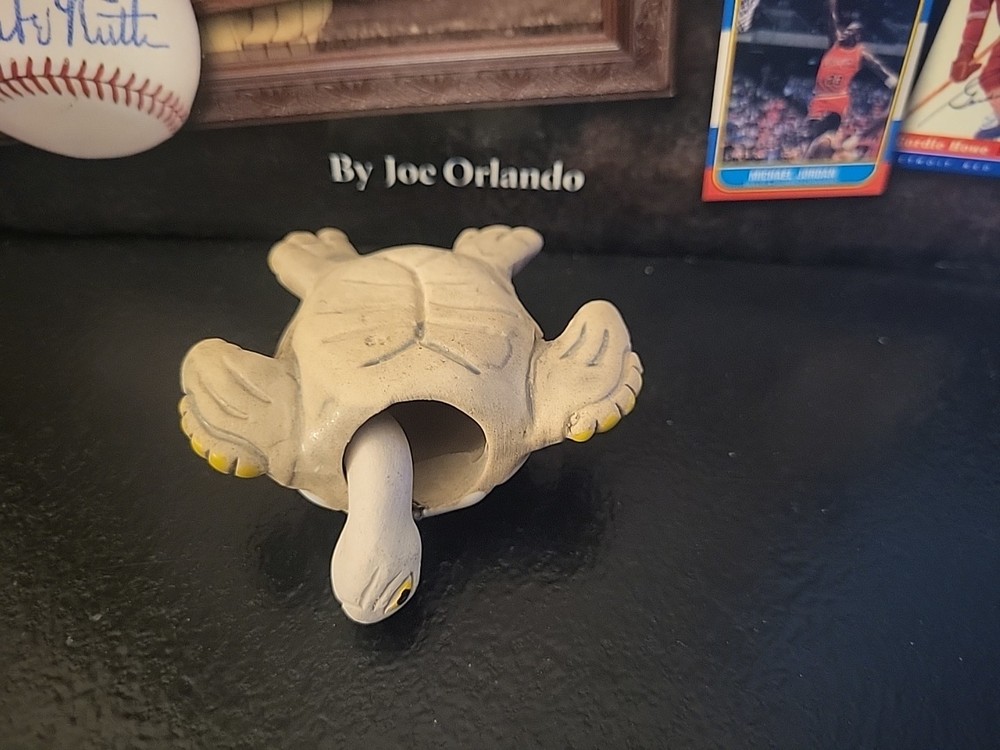Hand Painted Ceramic Turtle Figurine Tortoise Shell Decor Miami 🔥📷📸