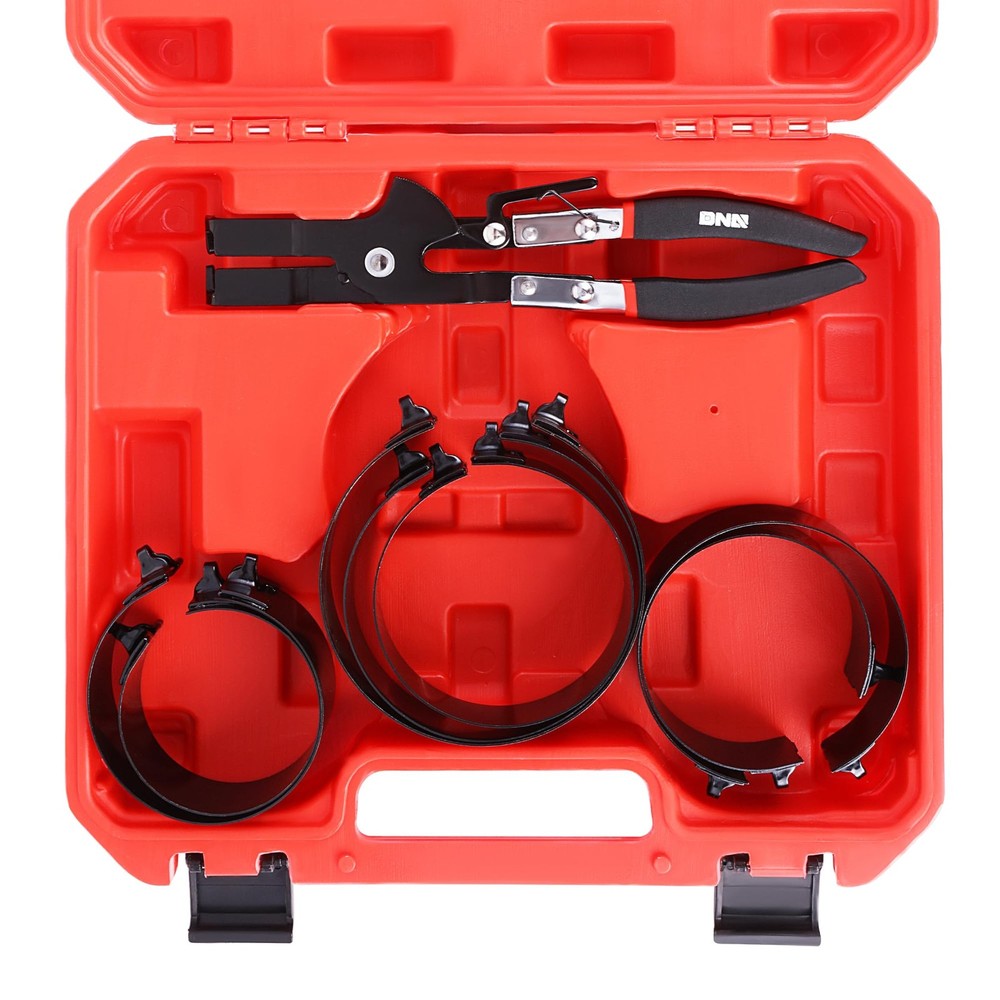 DNA MOTORING Engine Piston Ring Compressor Set with Compression Pliers and 7 ...