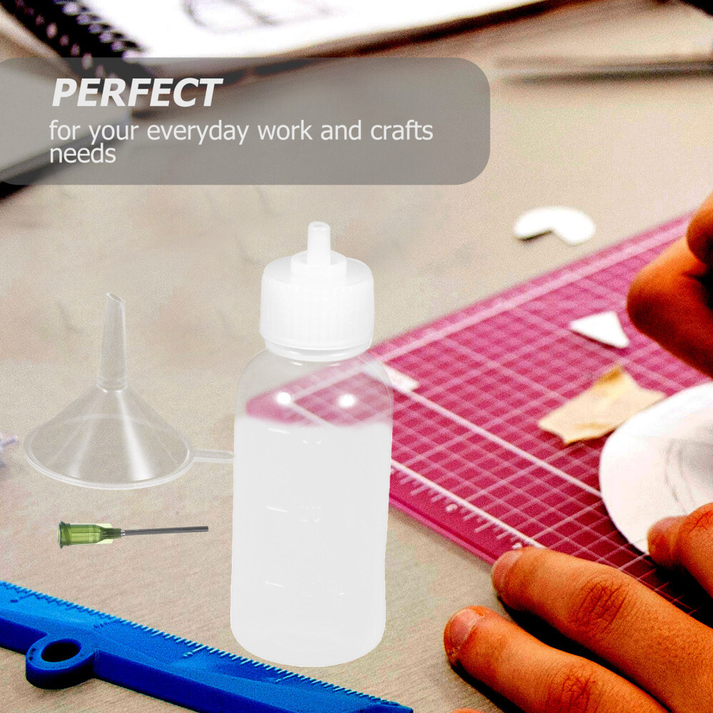 Pigment Bottle Set Transparent Precision Tip Applicator Needle Oiler Bottles