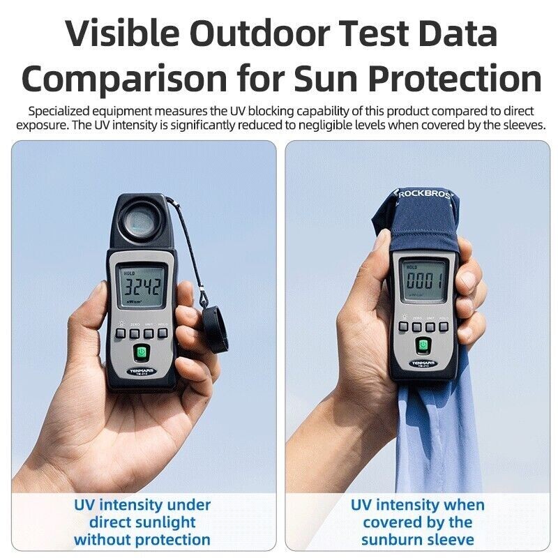 ROCKBROS Arm Sleeves UV Protection Ice Silk Arm Sleeves Comfort High Elasticity