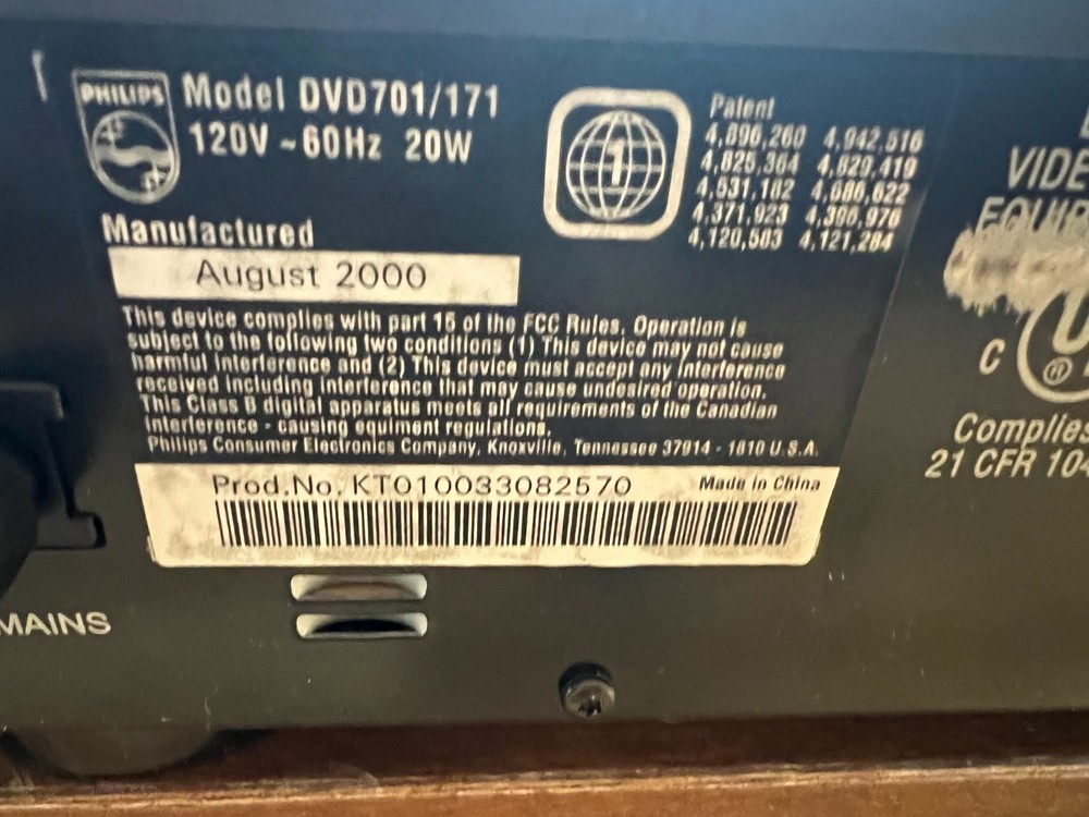 Philips DVD 701 CD/DVD Player