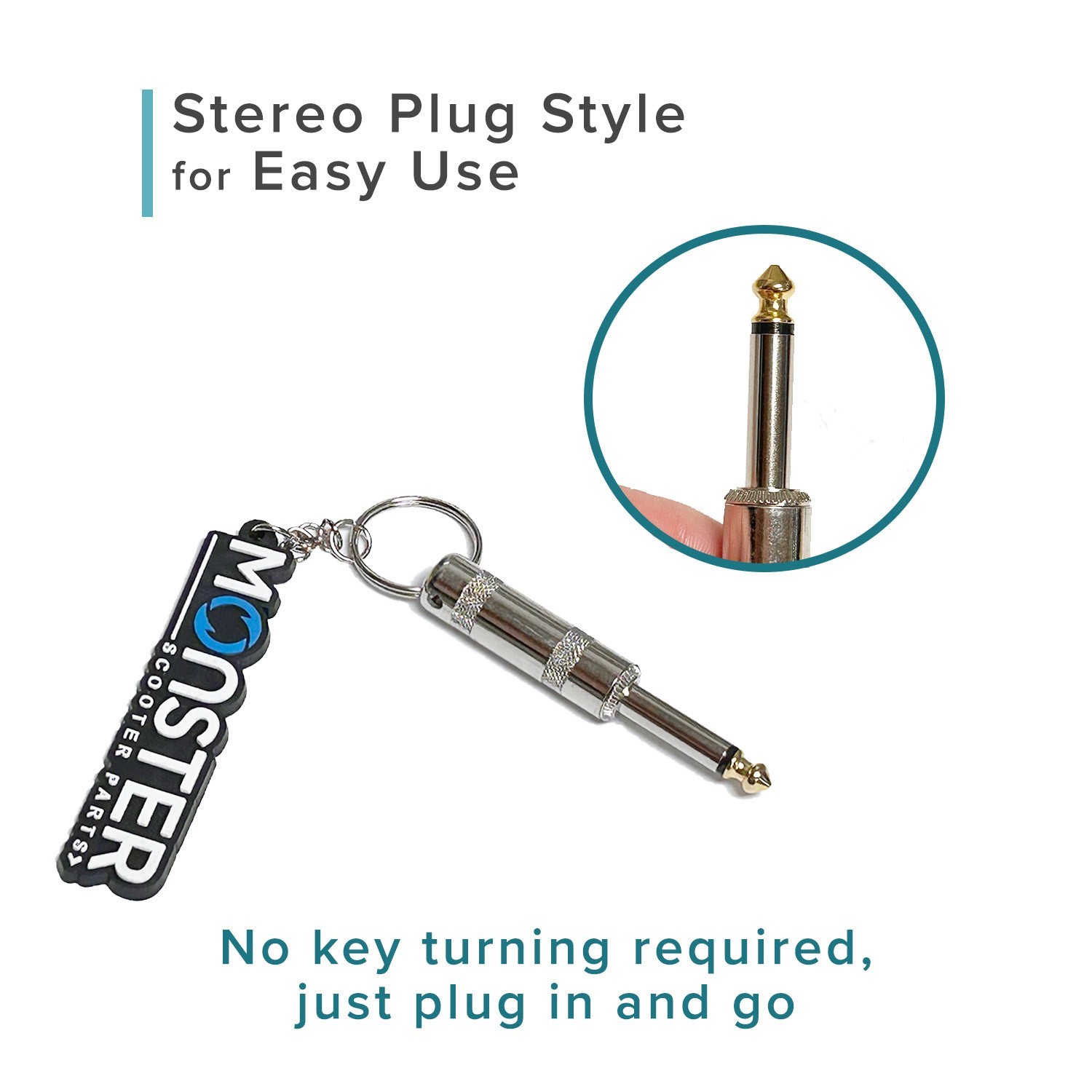 AlveyTech - Stereo Plug Key for Pride Mobility Scooters