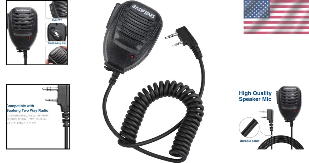 Versatile Black Auxiliary Microphone & Speaker Combo - BF-S112 for Professionals