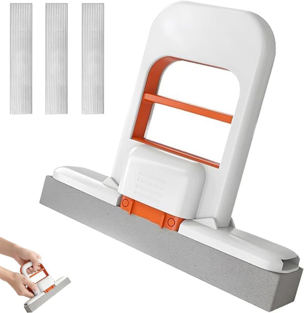 Mini Foldable Desktop Mop with Self-Squeezing Sponge – For Small Spaces