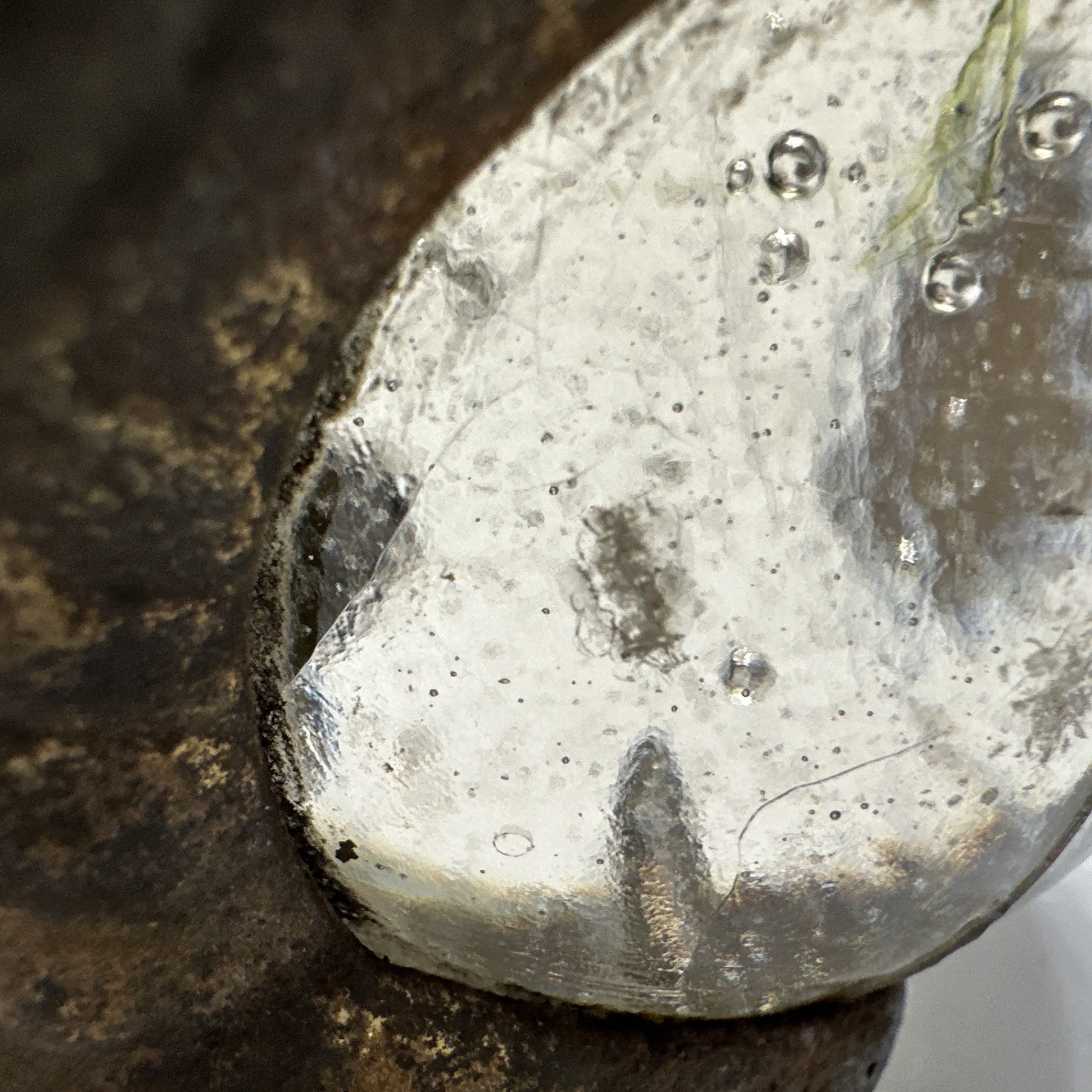 4 Glass Ball Cast Metal Dragon Claw foot feet 6" table legs Antique Victorian