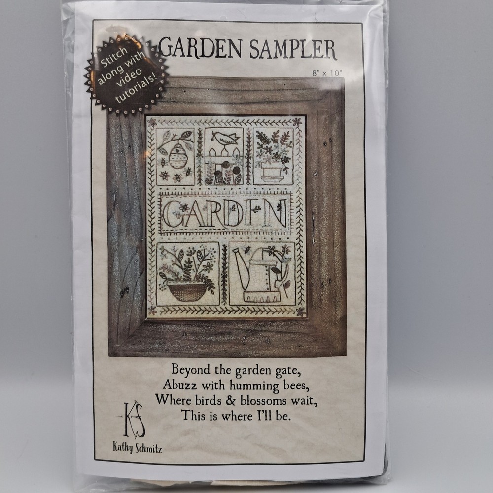 Garden Sampler Embroidery Kit from Kathy Schmitz Studio