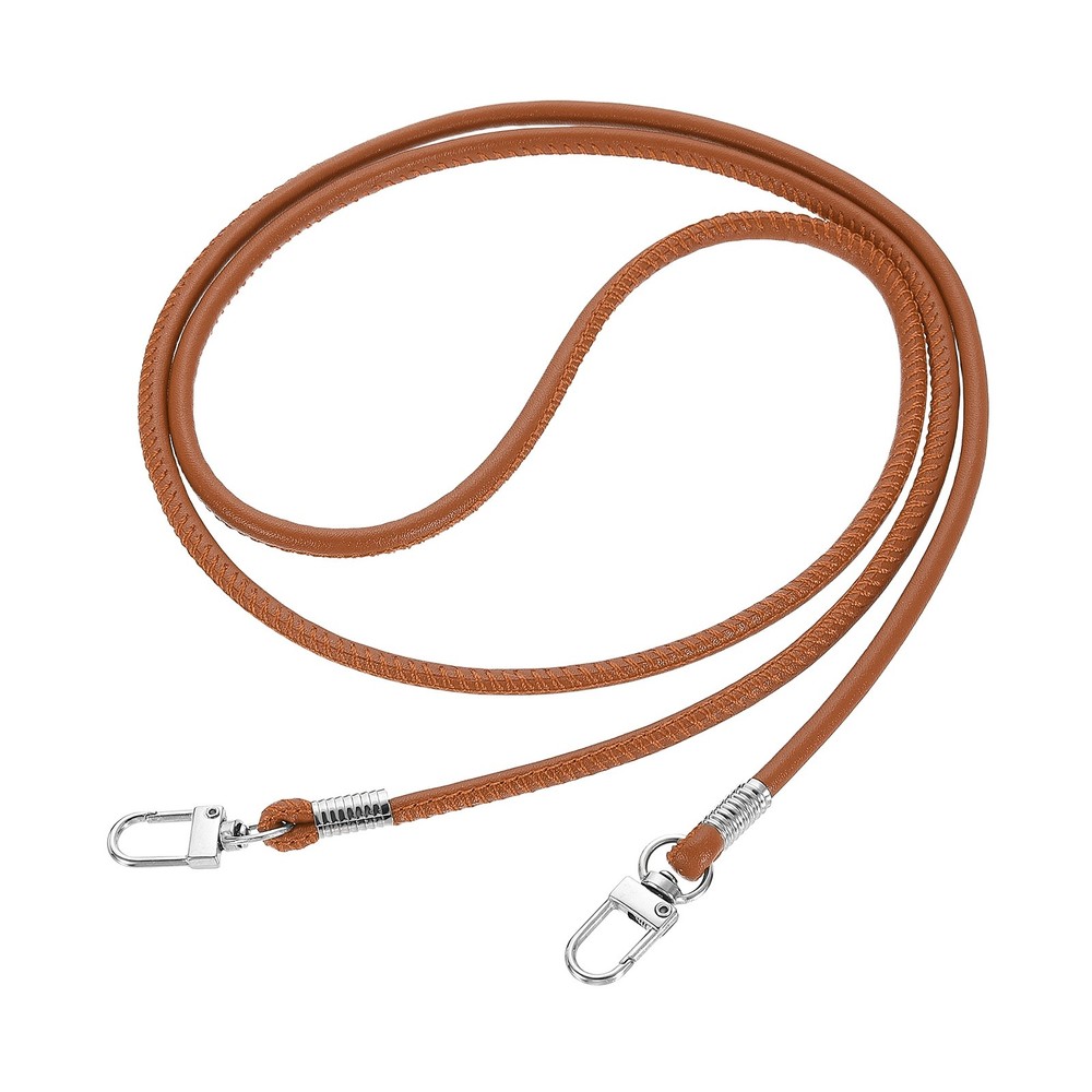Crossbody Replacement Chain Strap, 120cm Thin Soft PU Strap (Brown)