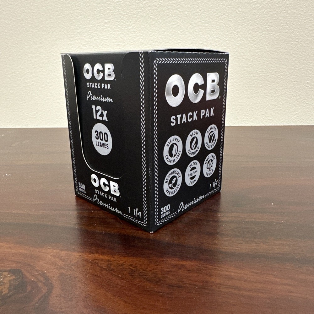 OCB Premium Stack Pack Papers~300 Leaves Per Pack~Full Box Paper