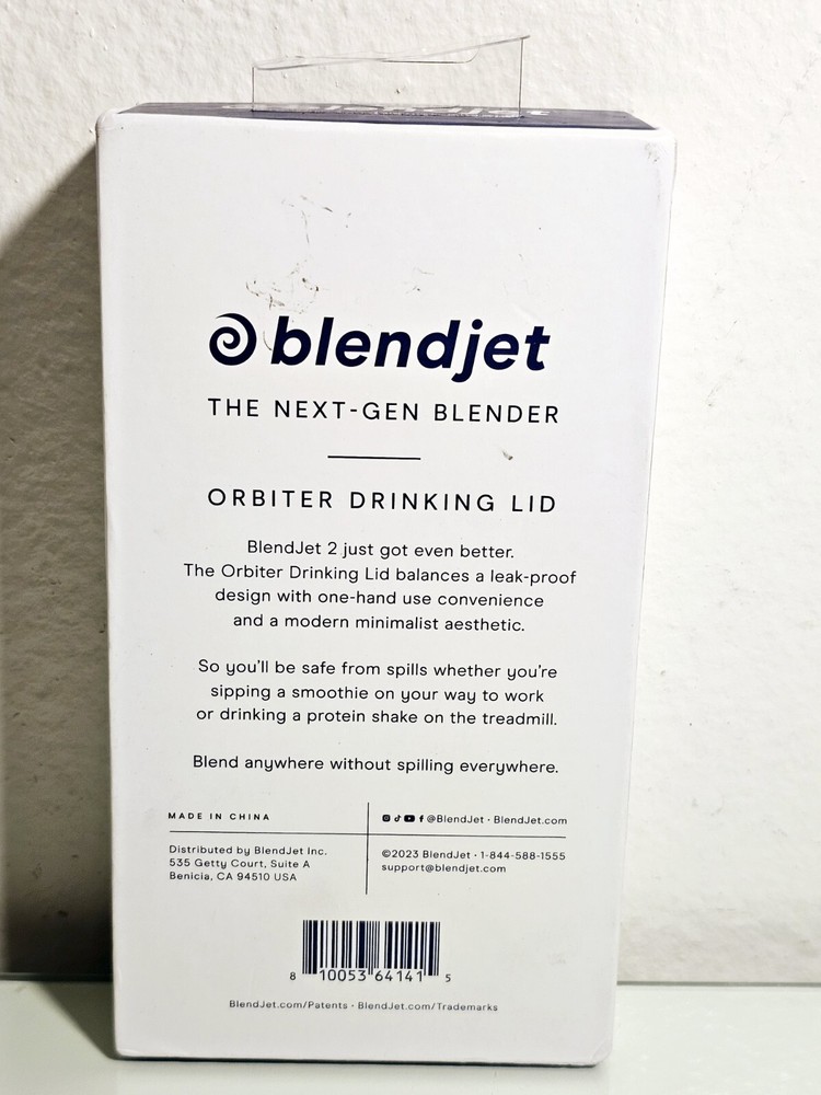 Blendjet Orbiter Drinking Lid , Leak Proof, Self Cleaning, Opening for Straw