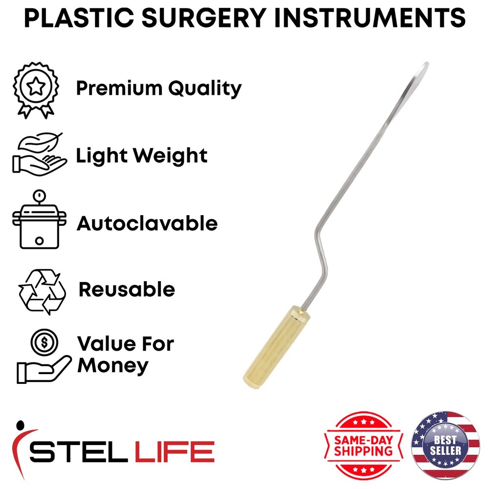 Jacobs Breasts Dissectors 33cm Angled Breasts Spatula Plastic Surgery Instrument
