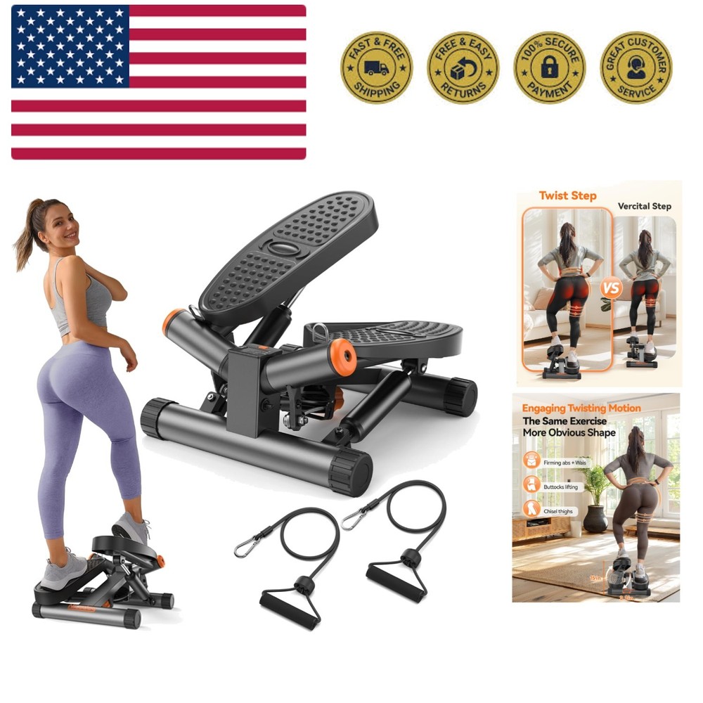 Steppers for Exercise, Stair Stepper with Resistance Bands, Mini Stepper with...