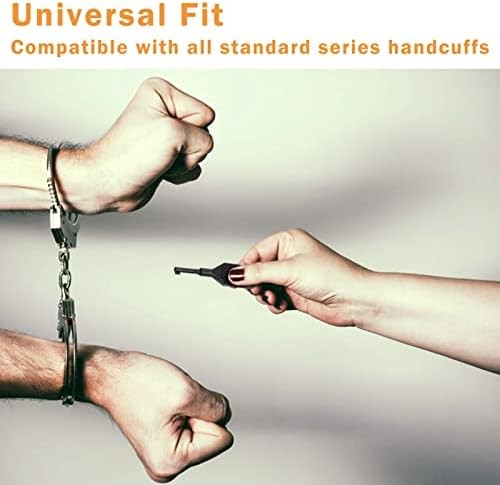 Flat Knurled Swivel Handcuff Key Black