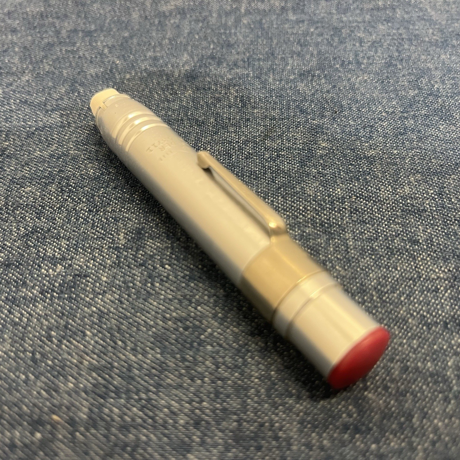 Vintage Rogers Chalk Holder Chalk Chuck Red Cap End Reloadable Spring Loaded