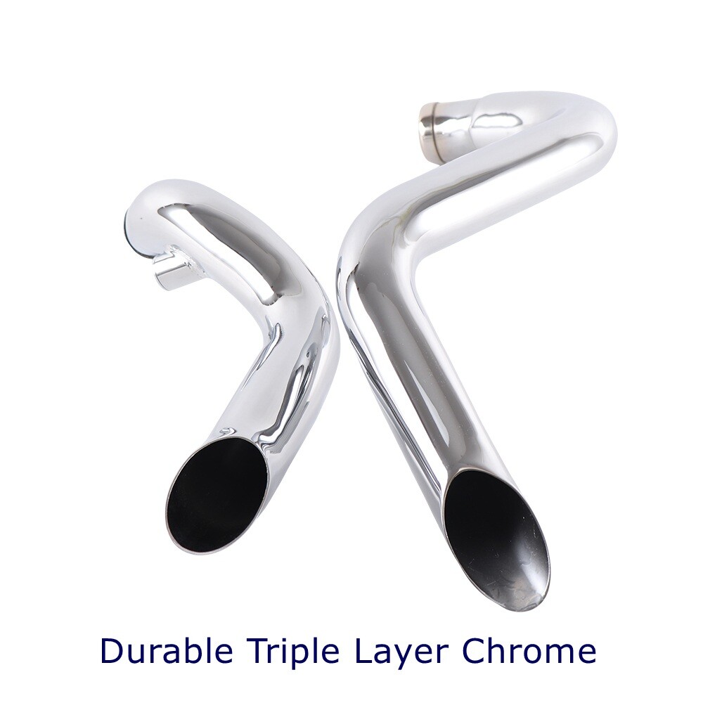 Chrome 2" L.A.F LAF Drag Pipes Exhaust For Harley Sportster Softail Dyna 84-23