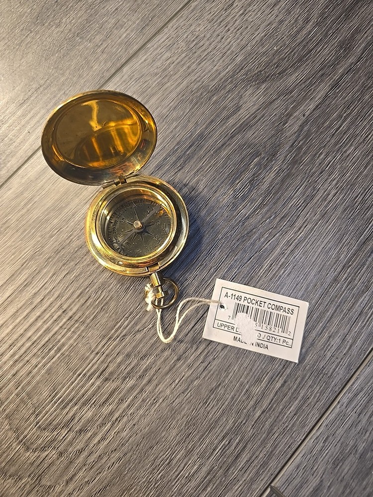 Brass Pocket Compass  Made In India