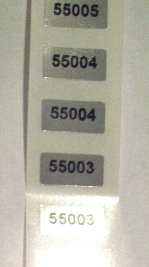 Silver Adhesive Number Labels 200-1000 Pack
